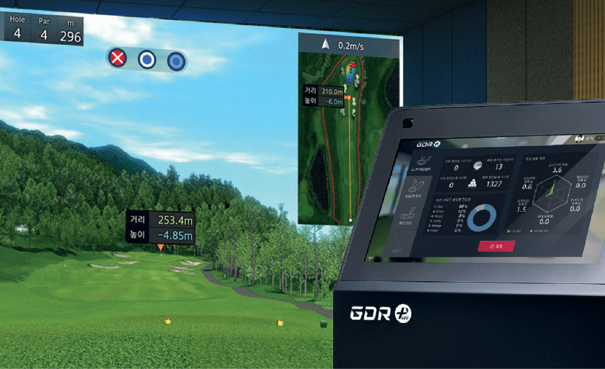 世界シェアNo.1の「GDRplus」ゴルフシュミレーターを導入